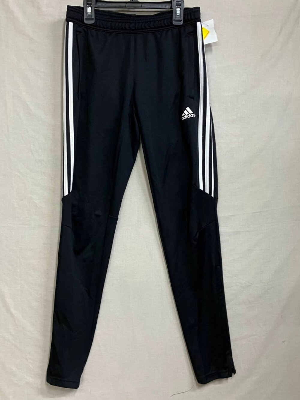 Adidas ClimaCool Track Pants Women's Small Black 3 Stripe Athletic Joggers Zip